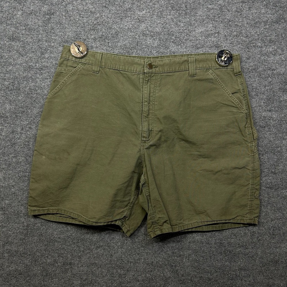 Carhartt B144 ARG Carpenter Shorts Men's Olive Green Original fit Workwear - 42